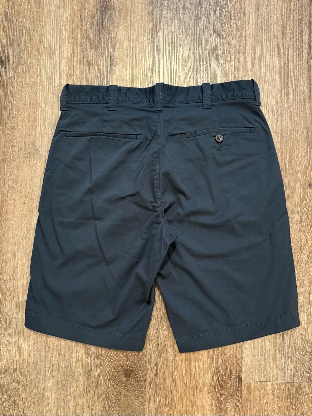 J. Crew Men's Black Flat-Front Cotton Shorts